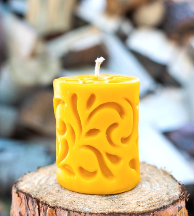 Świeca woskowa Walec ozdobny