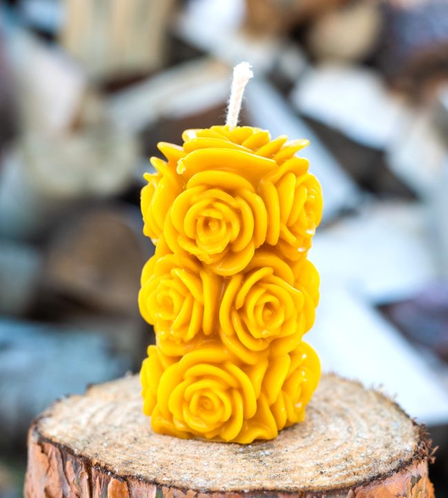 Świeca woskowa Róża