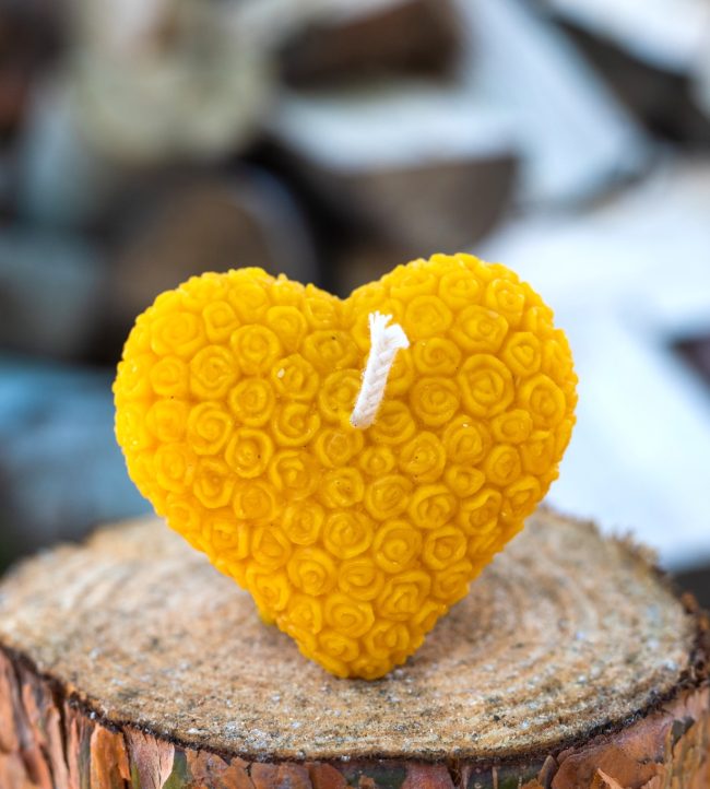 Świeca woskowa Serce