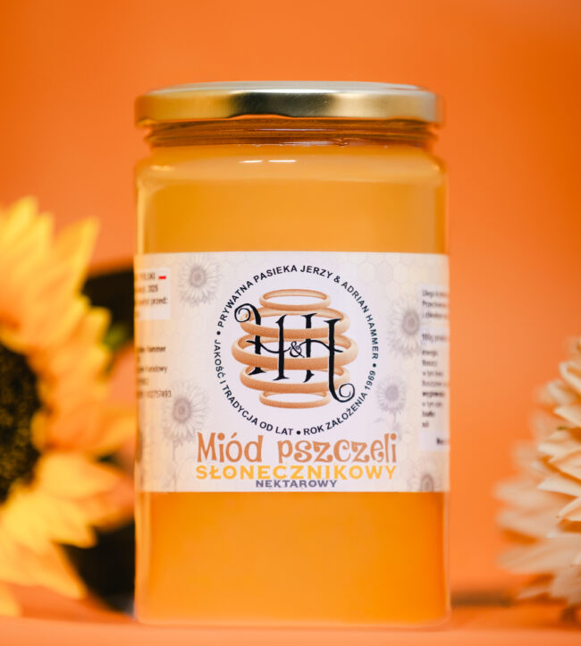 Miód słonecznikowy 950g